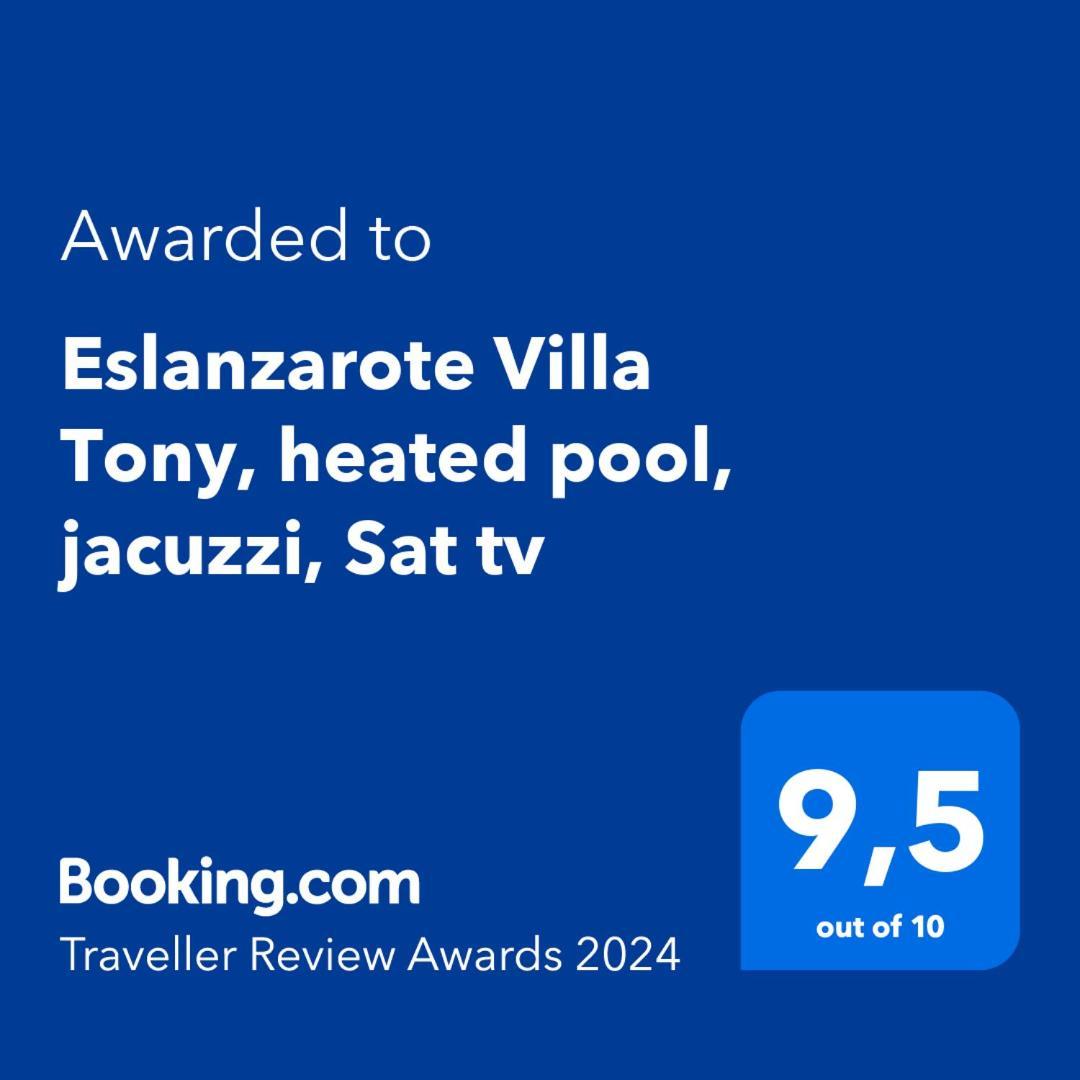 Eslanzarote Eco Villa Tony, Heated Pool, Jacuzzi, Sat Tv, Super Wifi La Costa Bagian luar foto